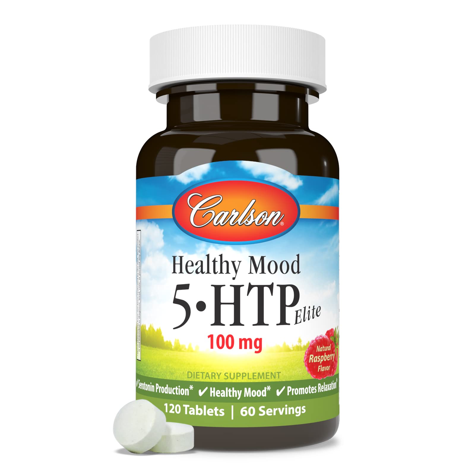 Carlson Healthy Mood 5-HTP Elite, 100 mg, Healthy Mood, 120 Tablets