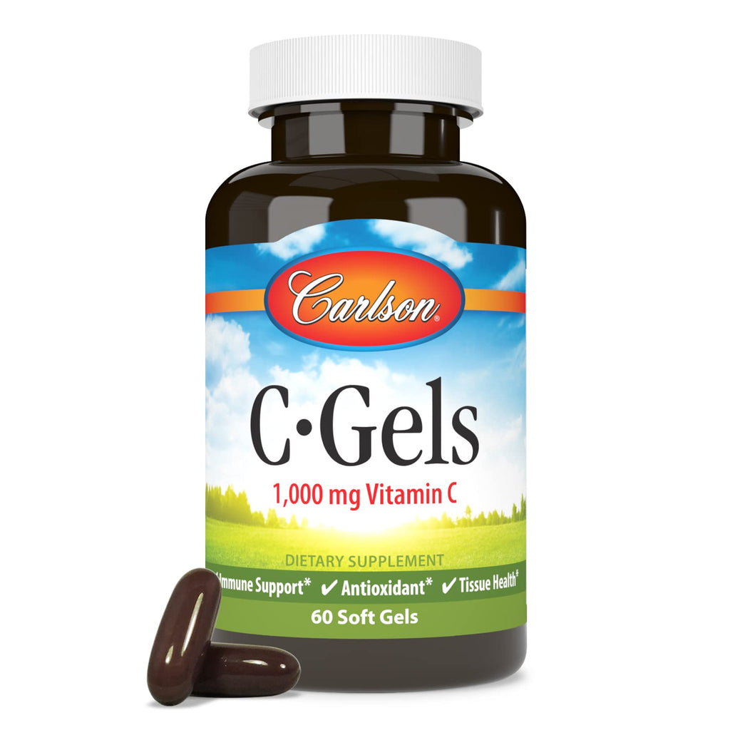 Carlson C-Gels, 1000 mg (1 g), Vitamin C Softgels, 60 Softgels