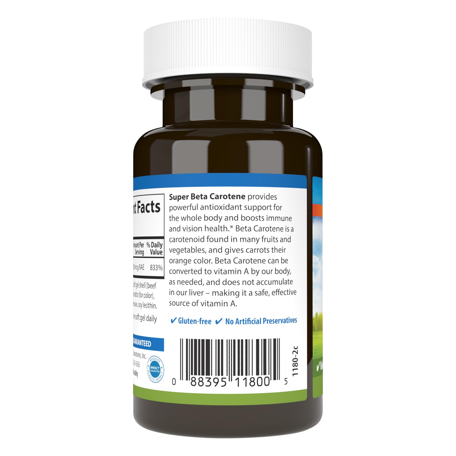 Carlson Laboratories Super Beta Carotene-25,000 IU (7,500 mcg RAE) 50 Softgel