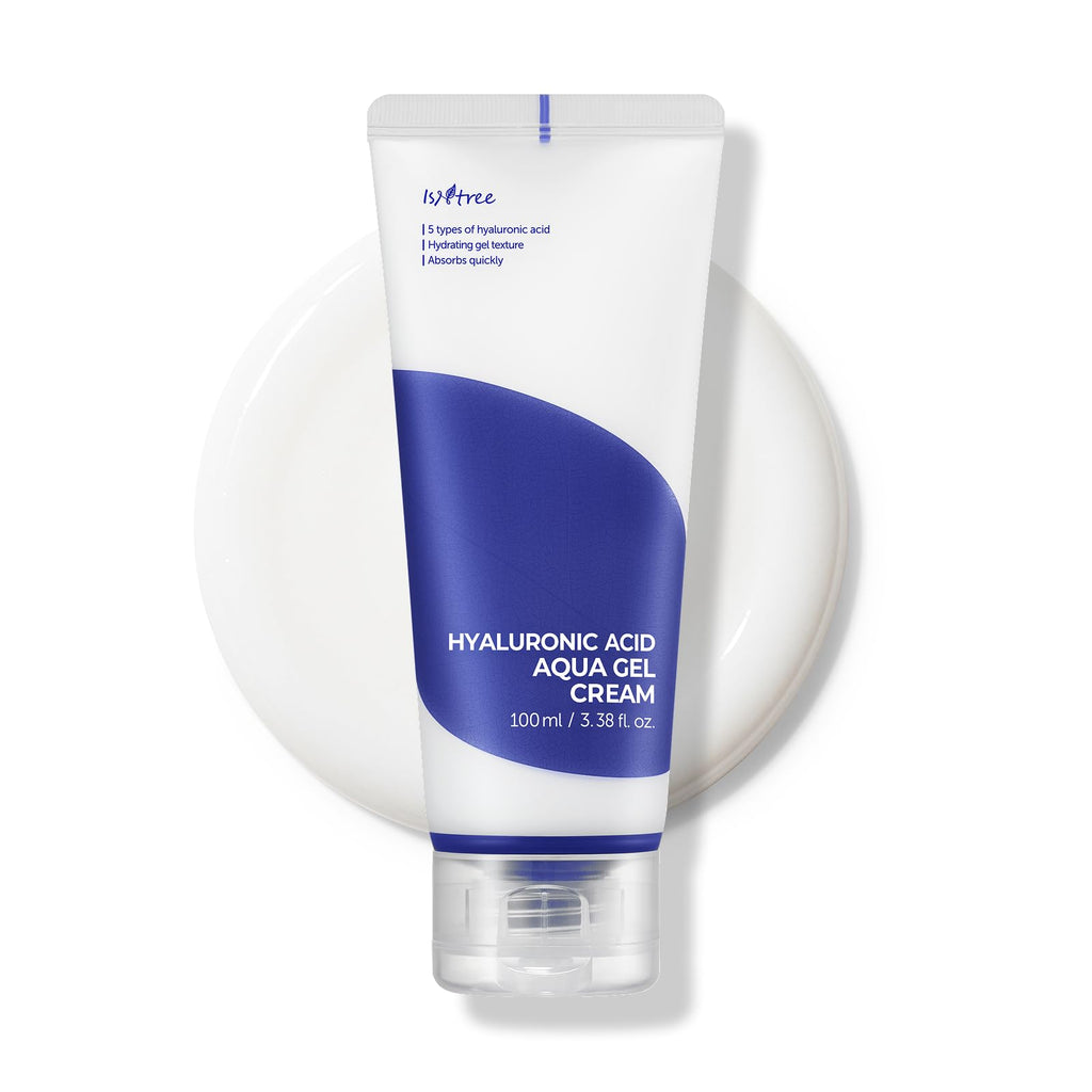 IsNtree Hyaluronic Acid Aqua Gel Cream | Lightweight Gel Moisturizer with Hyaluronic Acid | Korean Face Moisturizer, Quick-Absorbing & Non-Greasy Hydration, 3.38 fl oz