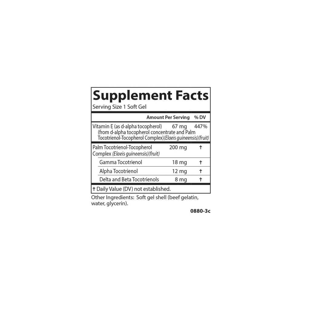 Carlson Tocotrienols, 40 mg, with Natural-Source Vitamin E, 30 Softgels
