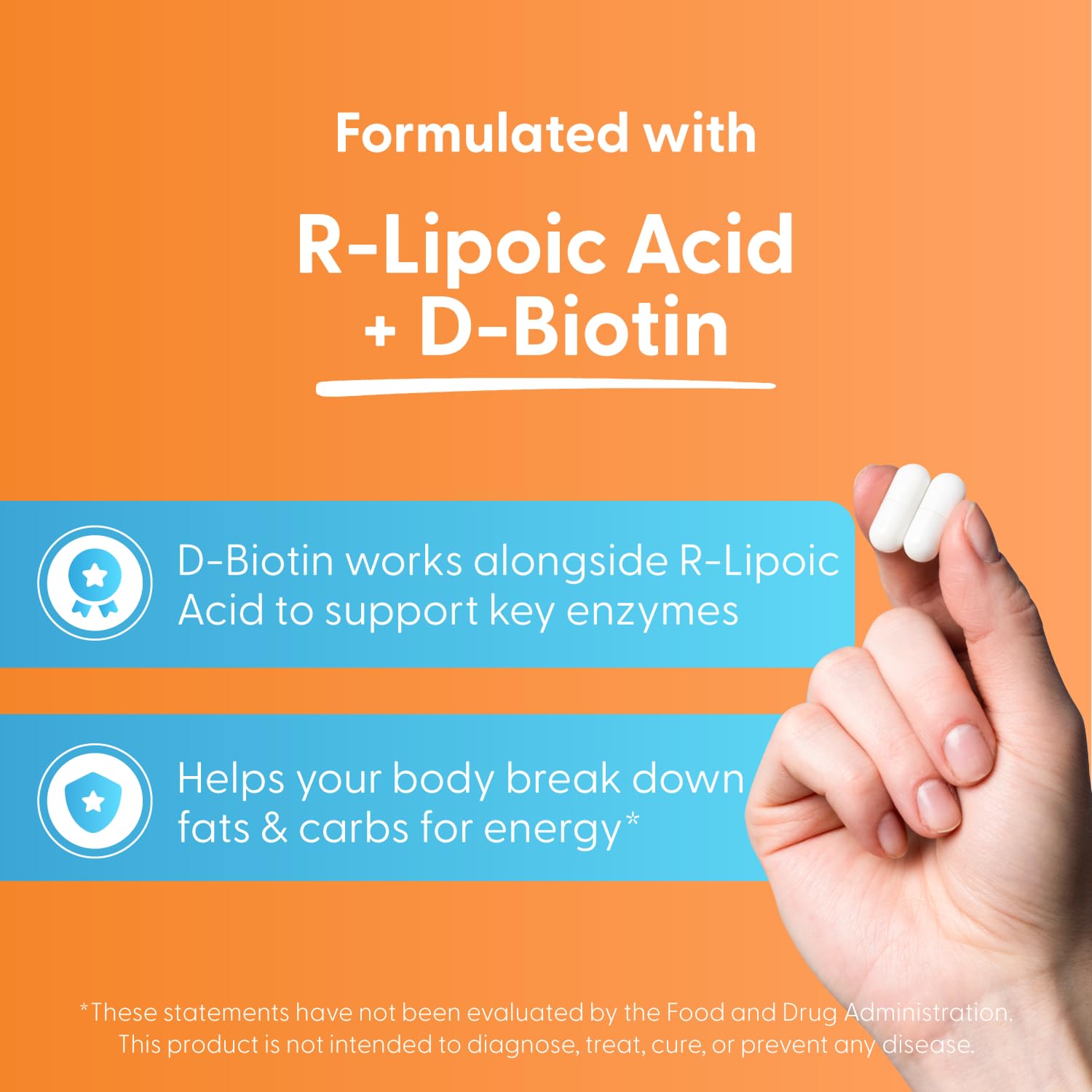 Doctor's BEST Stabilized R-Lipoic Acid Supplement 200 mg - R-Alpha Lipoic Acid Capsules for Men & Women, Formula with D-Biotin, Antioxidant & Metabolic Response Support, Vegan - 60 Veg Caps