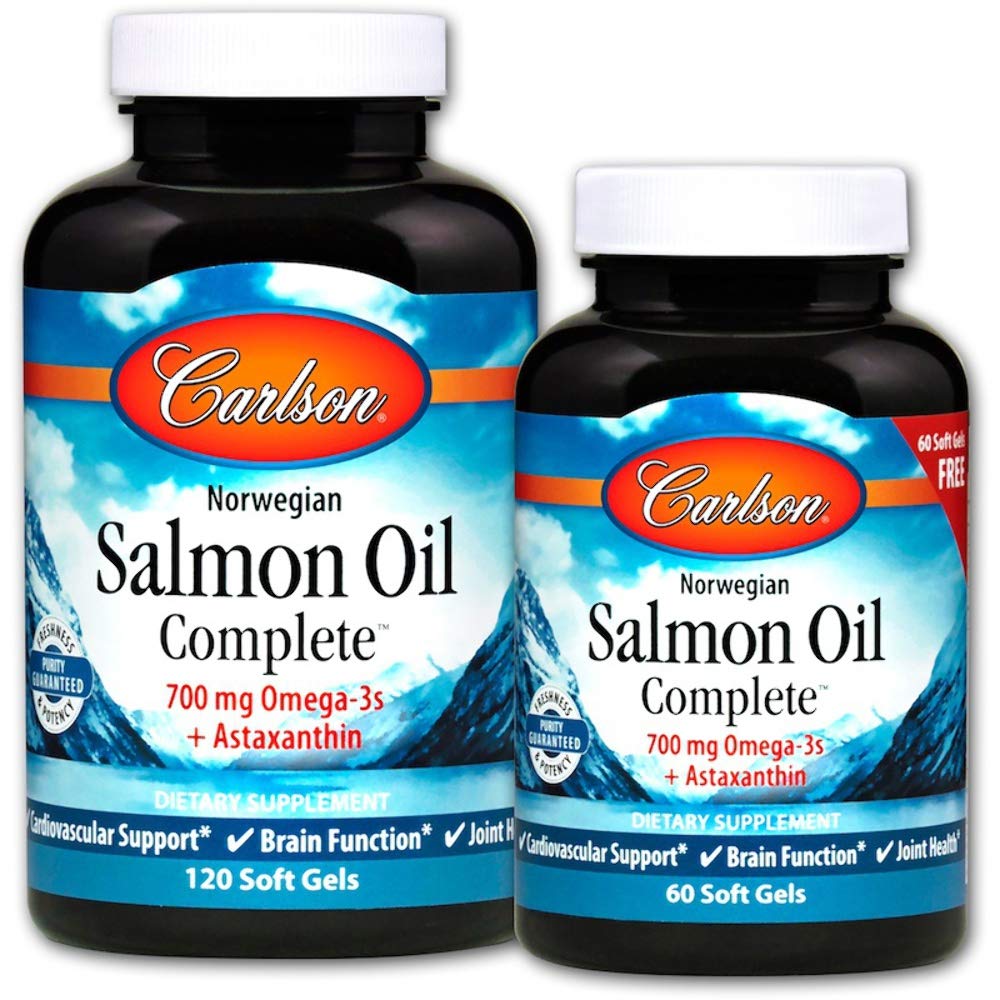 Carlson Salmon Oil Complete, 700 mg, from Norway, 120 + 60 Softgels