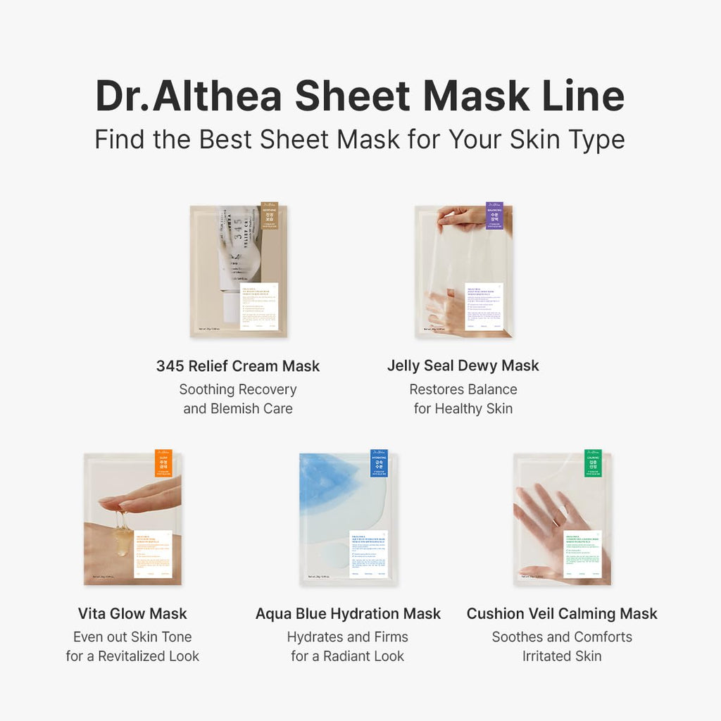Dr.Althea 345 Relief Cream Mask (Pack of 4), Korean Vegan Skin Care