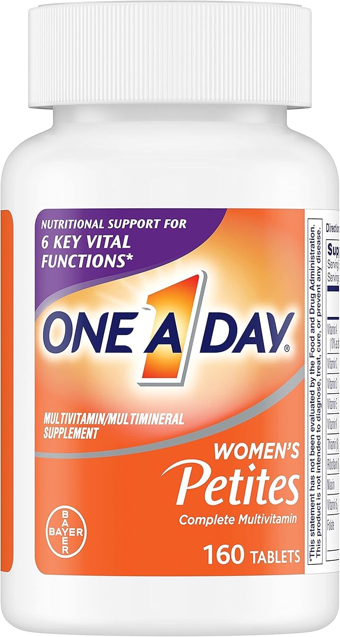 One A Day Women’s Petites Multivitamin,Supplement with Vitamin A, C, D, E and Zinc for Immune Health Support, B Vitamins, Biotin, Folate (as folic acid) & more,Tablet, 160 count