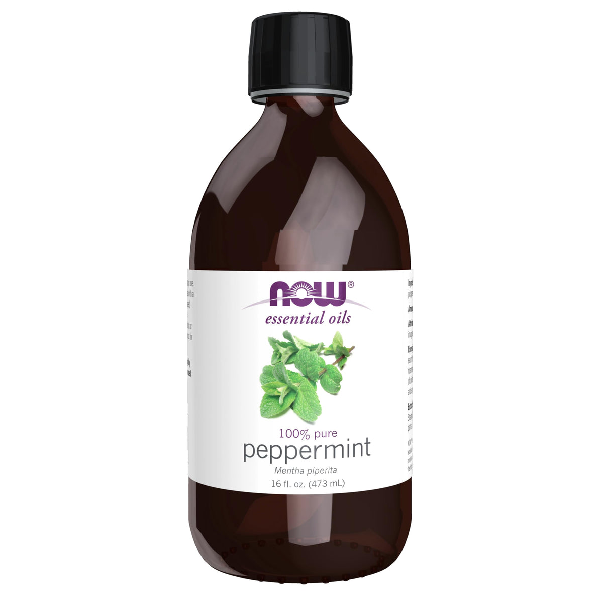 NOW Essential Oils, Peppermint Oil, Steam Distilled, Undiluted, 16 fl. oz