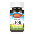 Carlson Chewable Iron, 27 mg, Superior Absorption, 30 Chewable Tablets