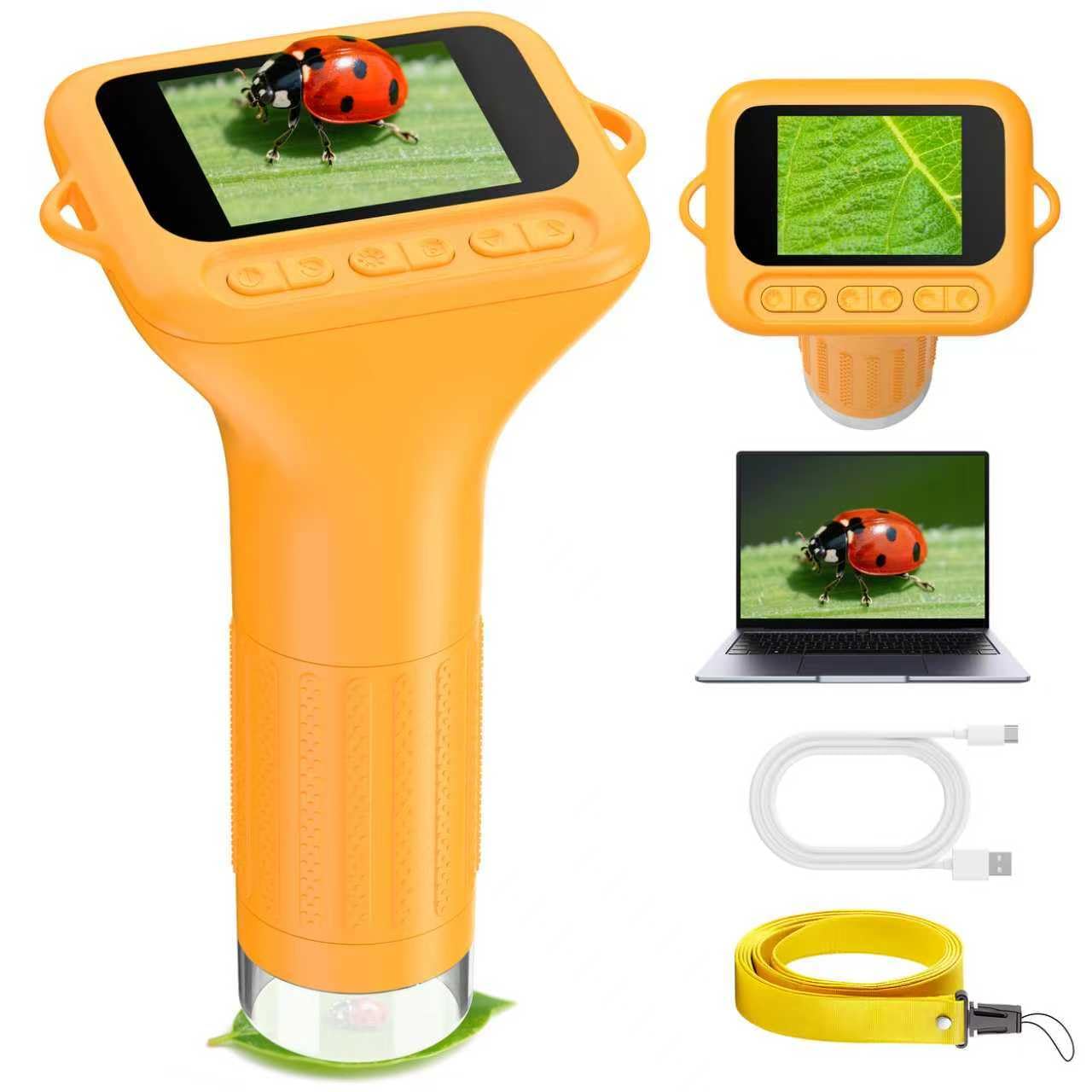 1000X Portable Handheld Digital Microscope for Kids with HD2.0 IPS Screen