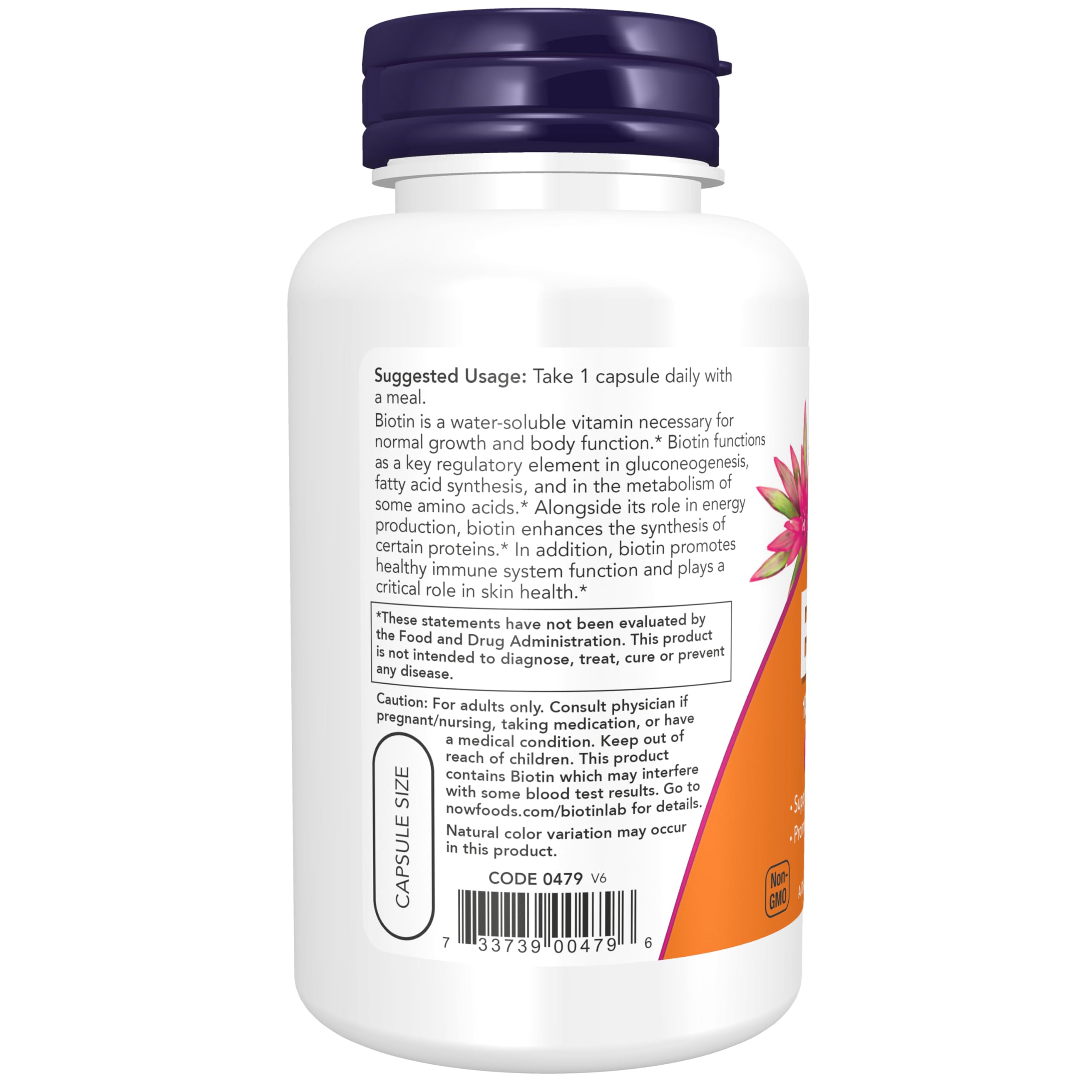 NOW Foods Supplements, Biotin 10 mg (10,000 mcg), Extra Strength, Energy Production*, 120 Veg Capsules
