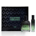 A CENTER Valentine Verganza Men's Cologne Gift Set 2pcs/100ml&30ml Eau de Parfum Bergamot Coffee&Vetiver Fragrance Cologne Gift Combo for Him