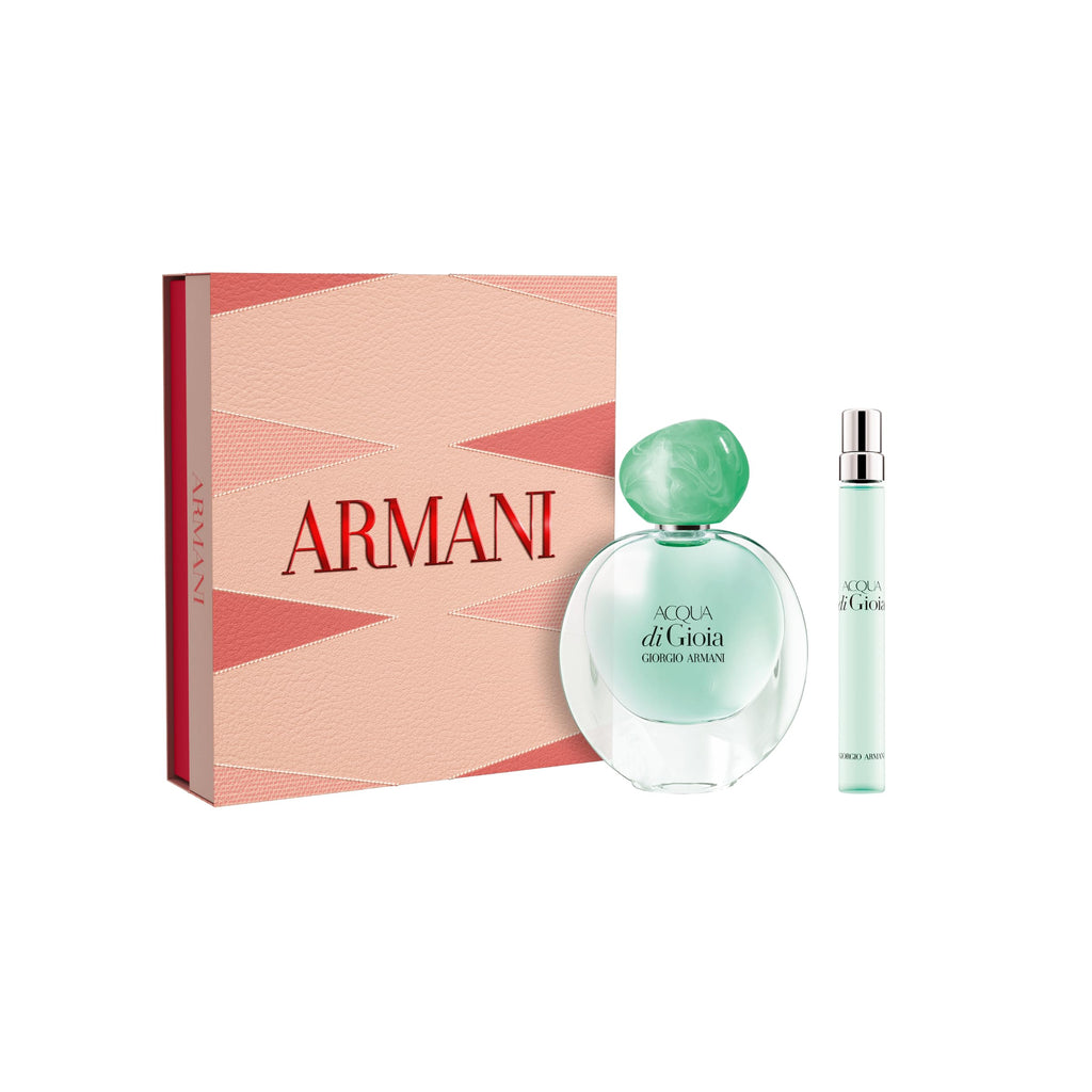 Armani Beauty – Acqua di Gioia Eau de Parfum – Women's Perfume Travel Set ($111 Value) – Full Size (1.0 Fl Oz) & Travel Size (0.3 Fl Oz) Perfumes