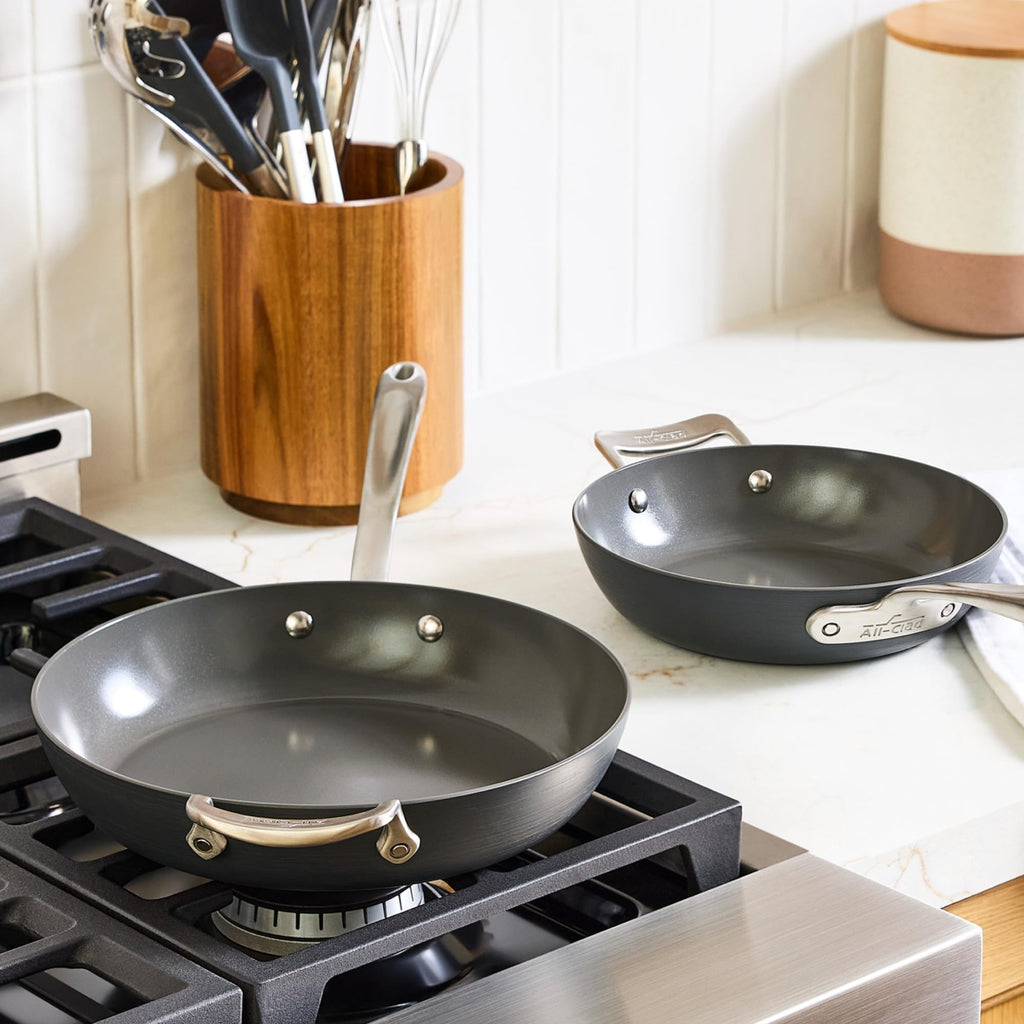 All-Clad HA1 Ceramic Nonstick , 2-Piece Fry Pan Set, Induction Ready