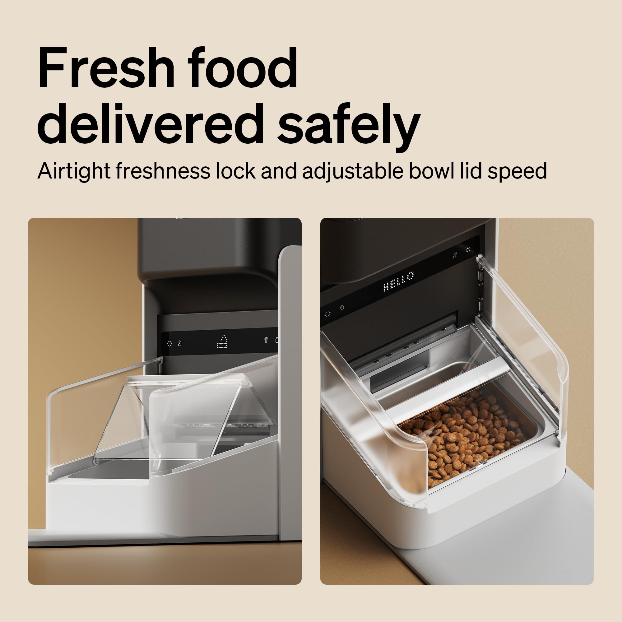 PETLIBRO RFID Automatic Cat Feeder, Collar Sensor-Activated Personalized Meals, Cats Recognition & Diet Tracking for Multi-Pet Homes and Different Diets, 5G&2.4G Wi-Fi Programmable Cat Food Dispenser