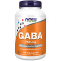 NOW Foods Supplements, GABA (Gamma-Aminobutyric Acid) 750mg, Neurotransmitter Support*, 200 Veg Capsules