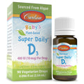 Carlson Baby's Plant-Based Super Daily D3, Unflavored, 90 Drops (2.54 mL)