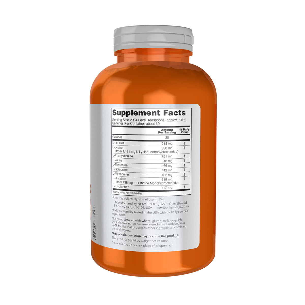 NOW Sports, Amino-9 Essentials™ Powder, Essential Amino Acids, 330g