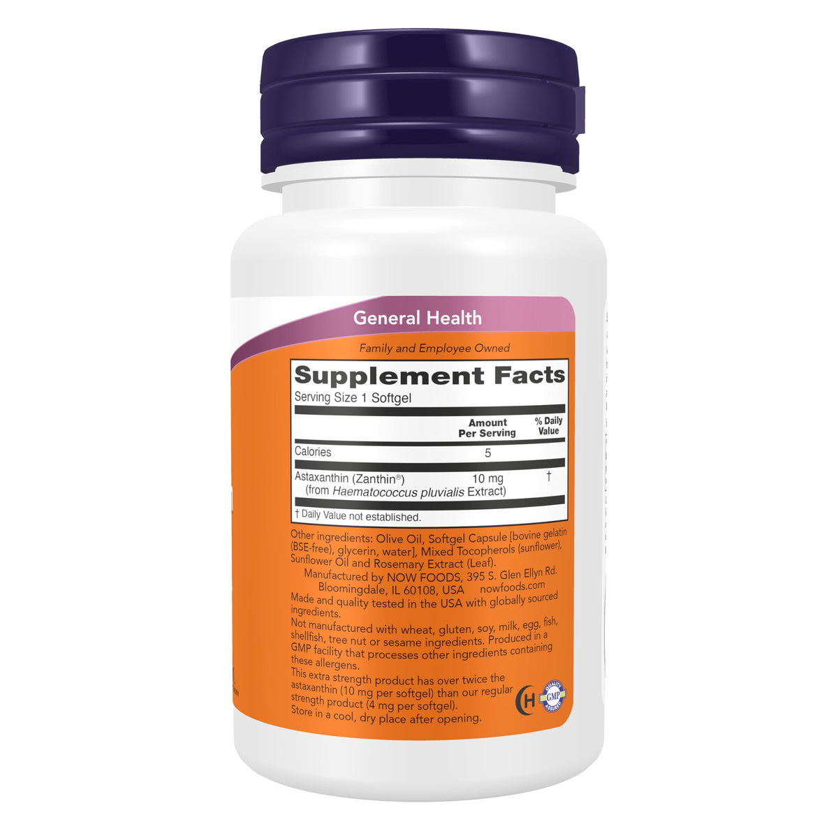 Now Supplements, Astaxanthin 10mg, Zanthin®, Extra Strength, 30 Softgels