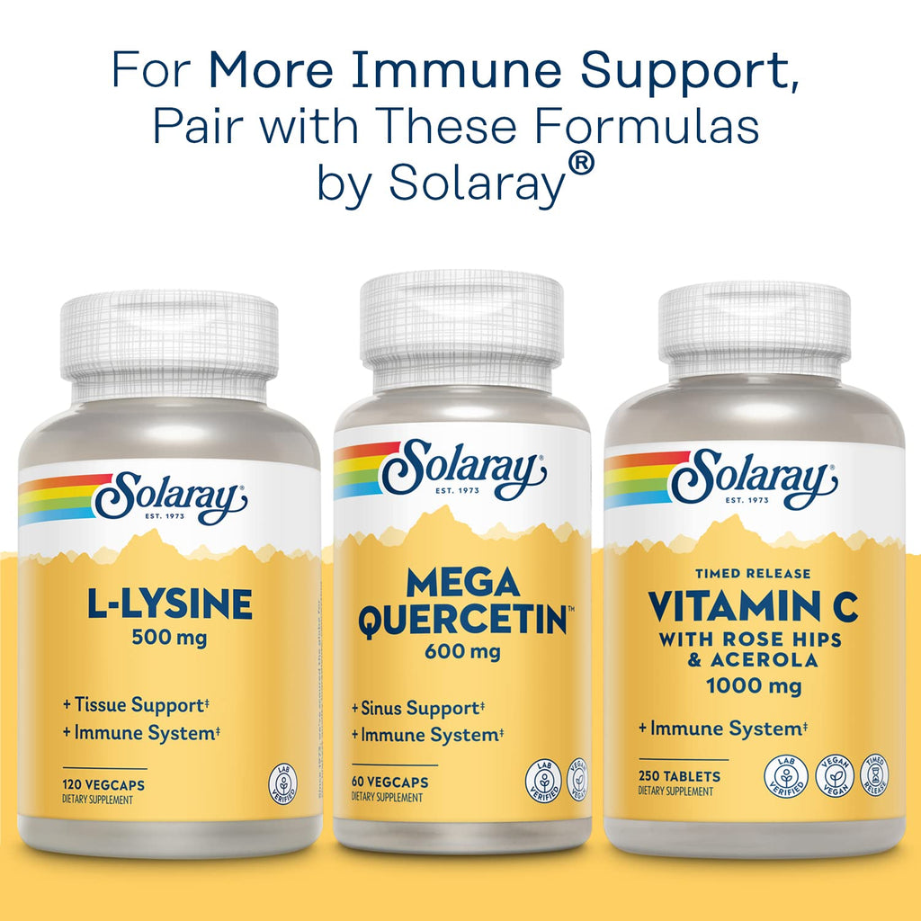 Solaray Bio Zinc 15 mg, Immune Health Support, 100 Capsules