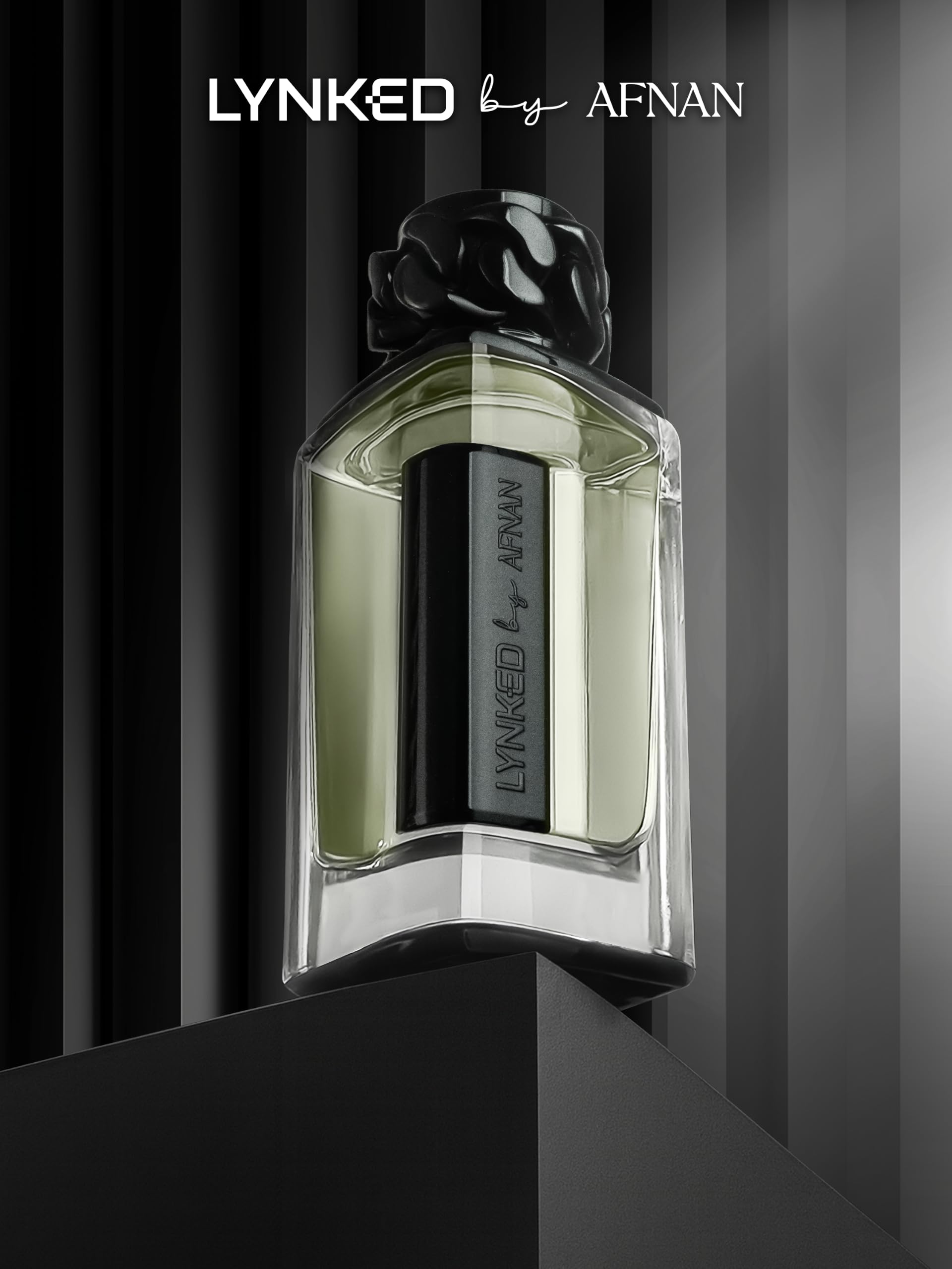 Afnan Lynked Freedom (Black) For Men Eau De Parfum, 3.4 Fl. Oz