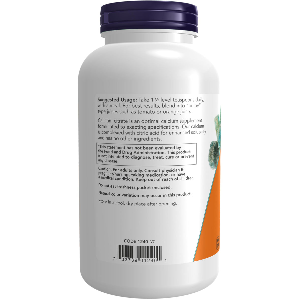 NOW Foods Supplements, Calcium Citrate Powder, Highly Bioavailable Calcium, 8-Ounce