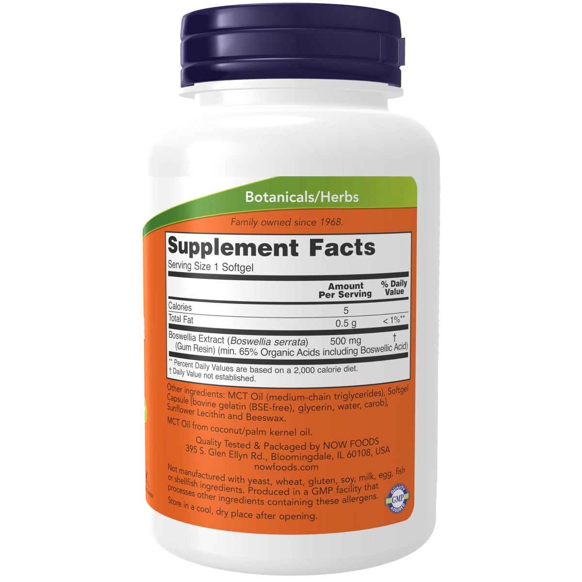 NOW Foods Supplements, Boswellia Extract 500 mg in MCT Oil Base, 90 Softgels