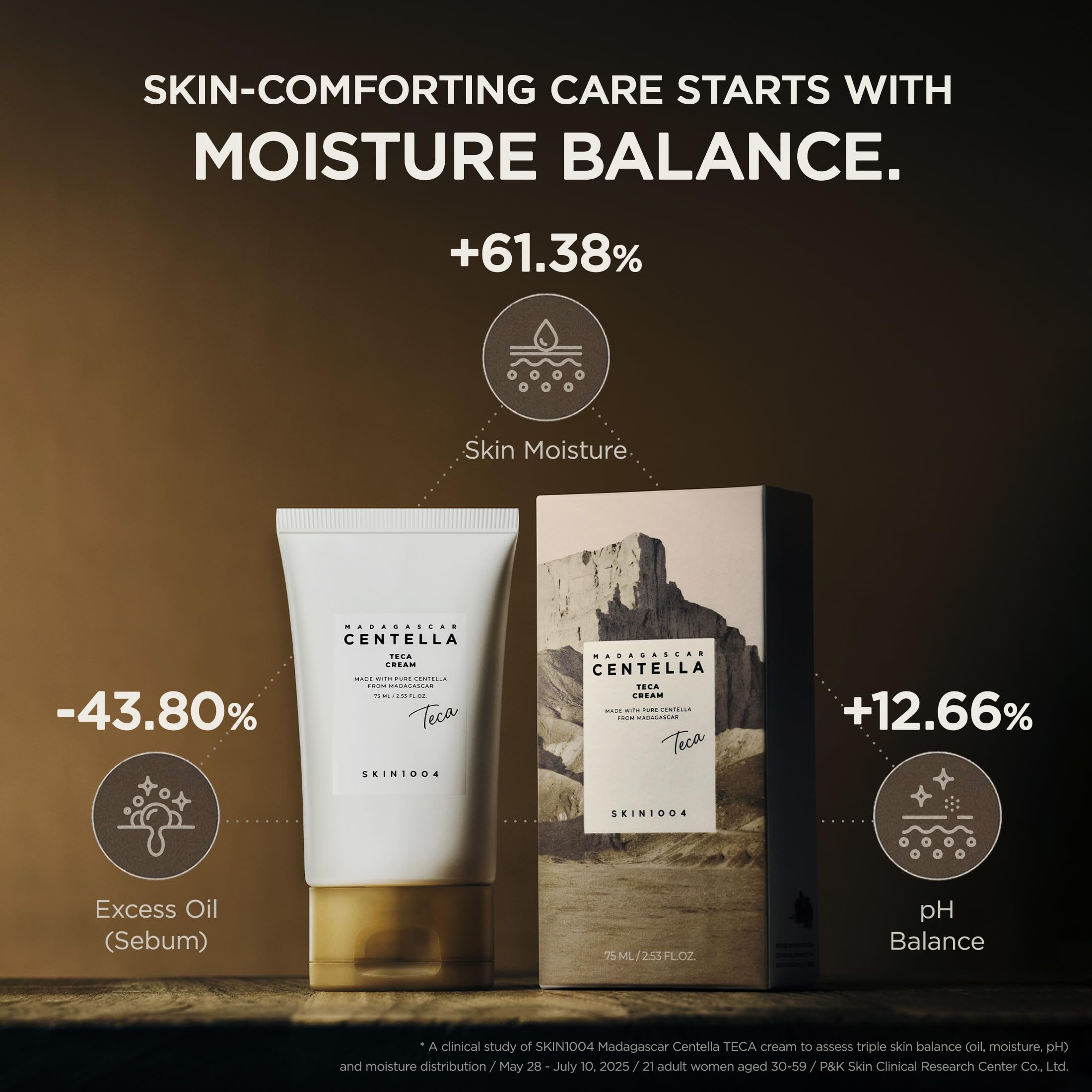 SKIN1004 Madagascar Centella TECA Ampoule & Cream Set, Hydrating Serum & Face Moisturizer with TECA & PDRN for Moisture Barrier Support and Oil & pH Balance for Blemish-Prone Skin, Korean Skin Care