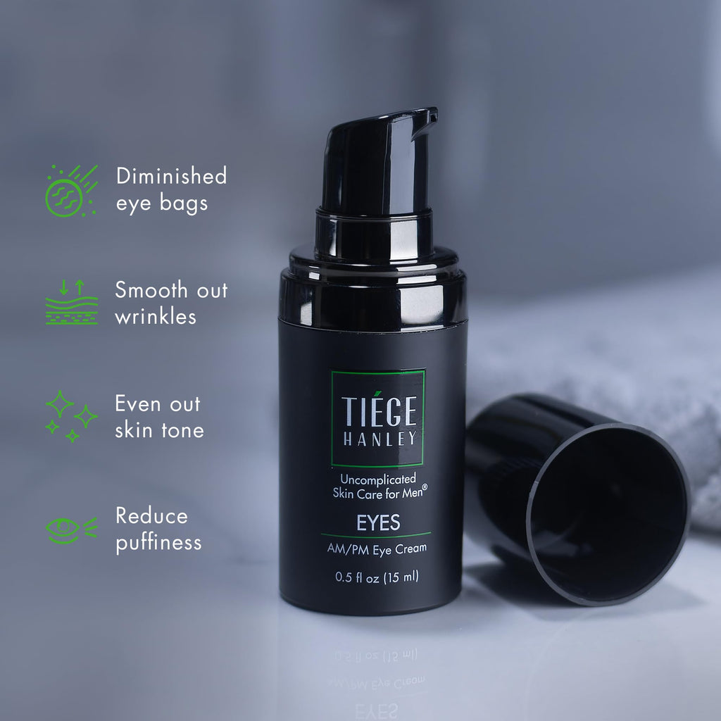 Tiege Hanley Eye Cream for Men, Morning & Night, Anti-Aging, 0.5 Oz