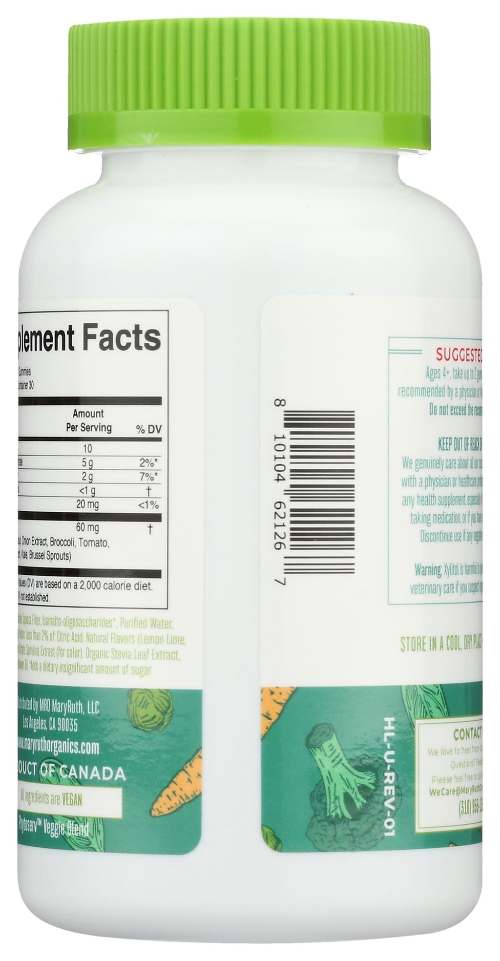 MaryRuth's Super Greens, Naturally-Occurring Quercetin, Spirulina, 60 Count