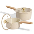 CAROTE Ceramic Nonstick 1.5Qt & 2.5Qt Sauce Pan Sets with Lid