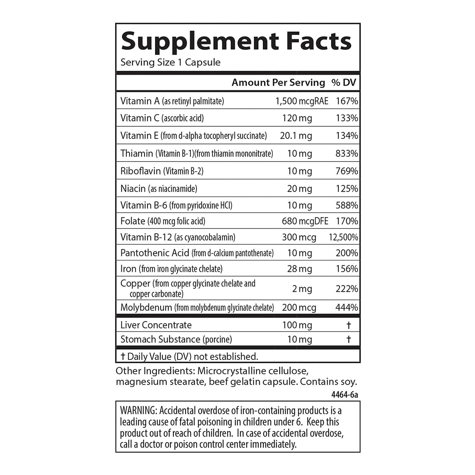 Carlson Blood Nutrients, 28 mg, Iron, Blood Development, 90 Capsules