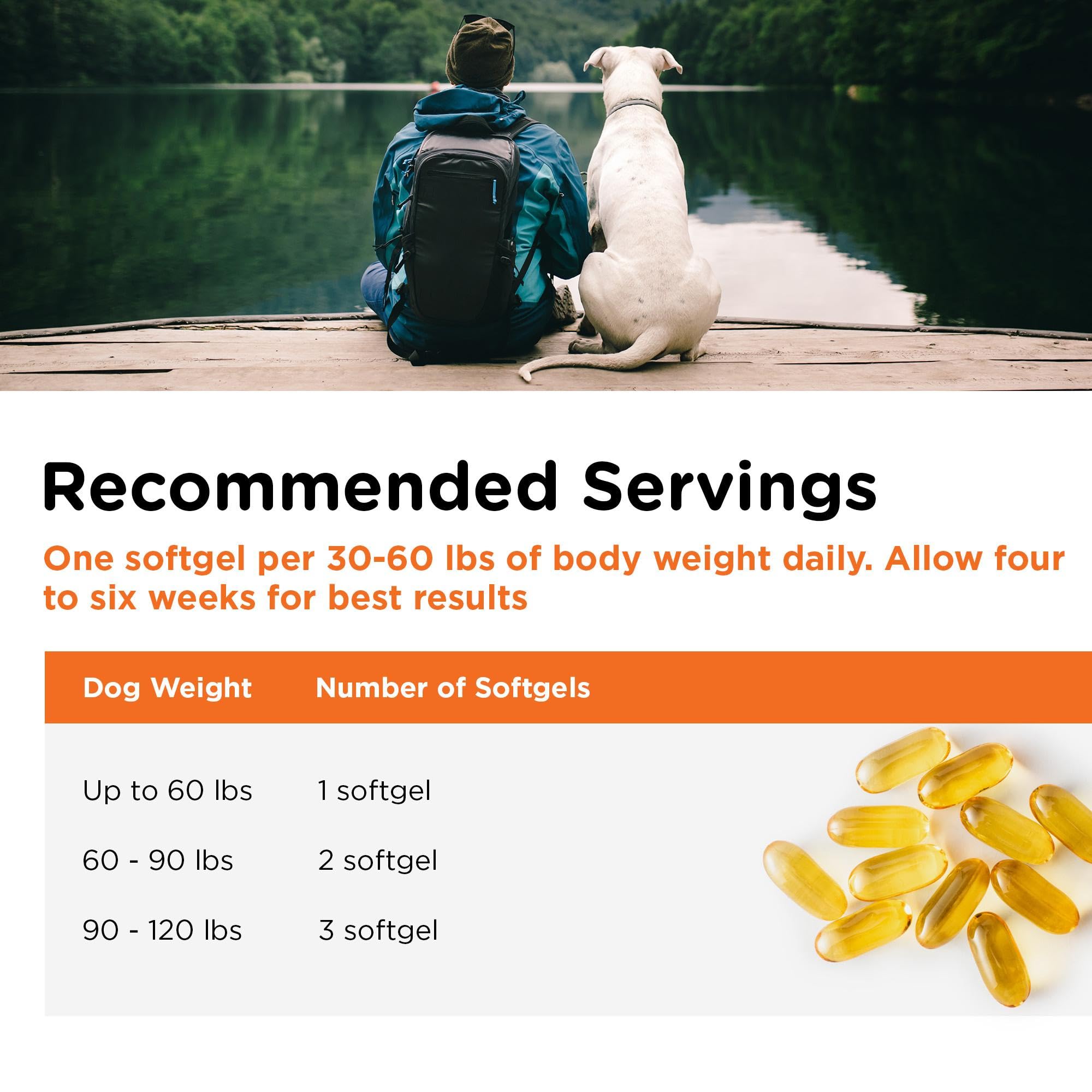 Nutri-Vet Fish Oil for Dogs, Omega 3 Skin Support, EPA & DHA, 100 Count