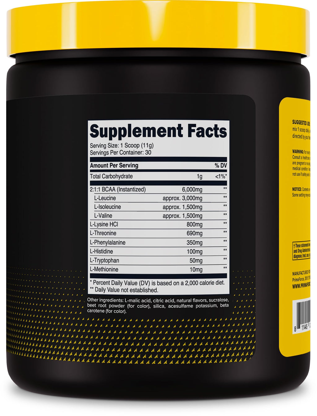 Primaforce EAA Powder (30 Servings, Tropical Punch) - Essential Amino Acids for Pre/Intra Workout and Recovery - Non-GMO and Gluten Free