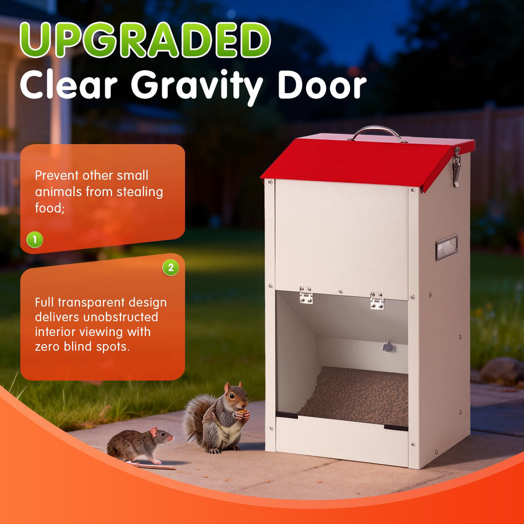 KHEARPSL 25 Lbs Automatic Dog Feeder for Large Dogs, Dog Food Dispenser