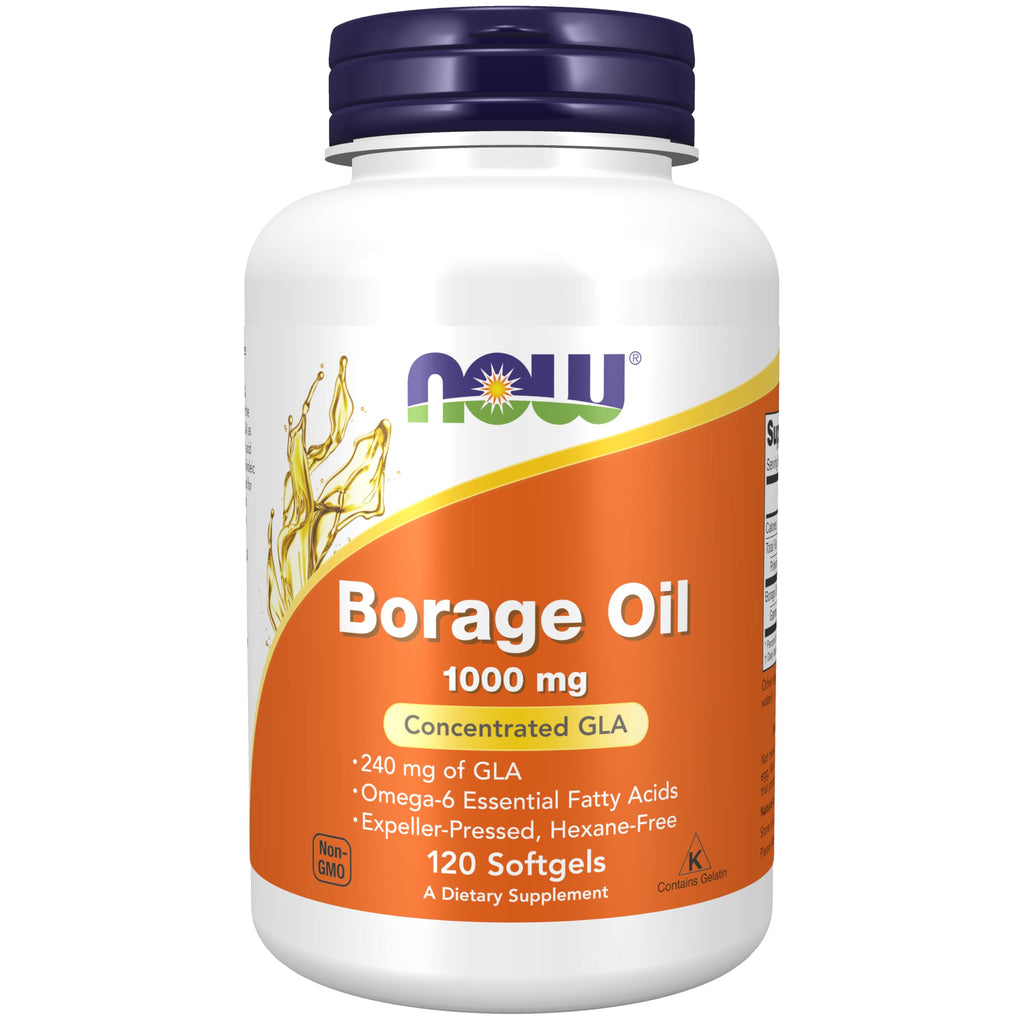 NOW Supplements, Borage Oil 1,000 mg with 240mg GLA, 120 Softgels