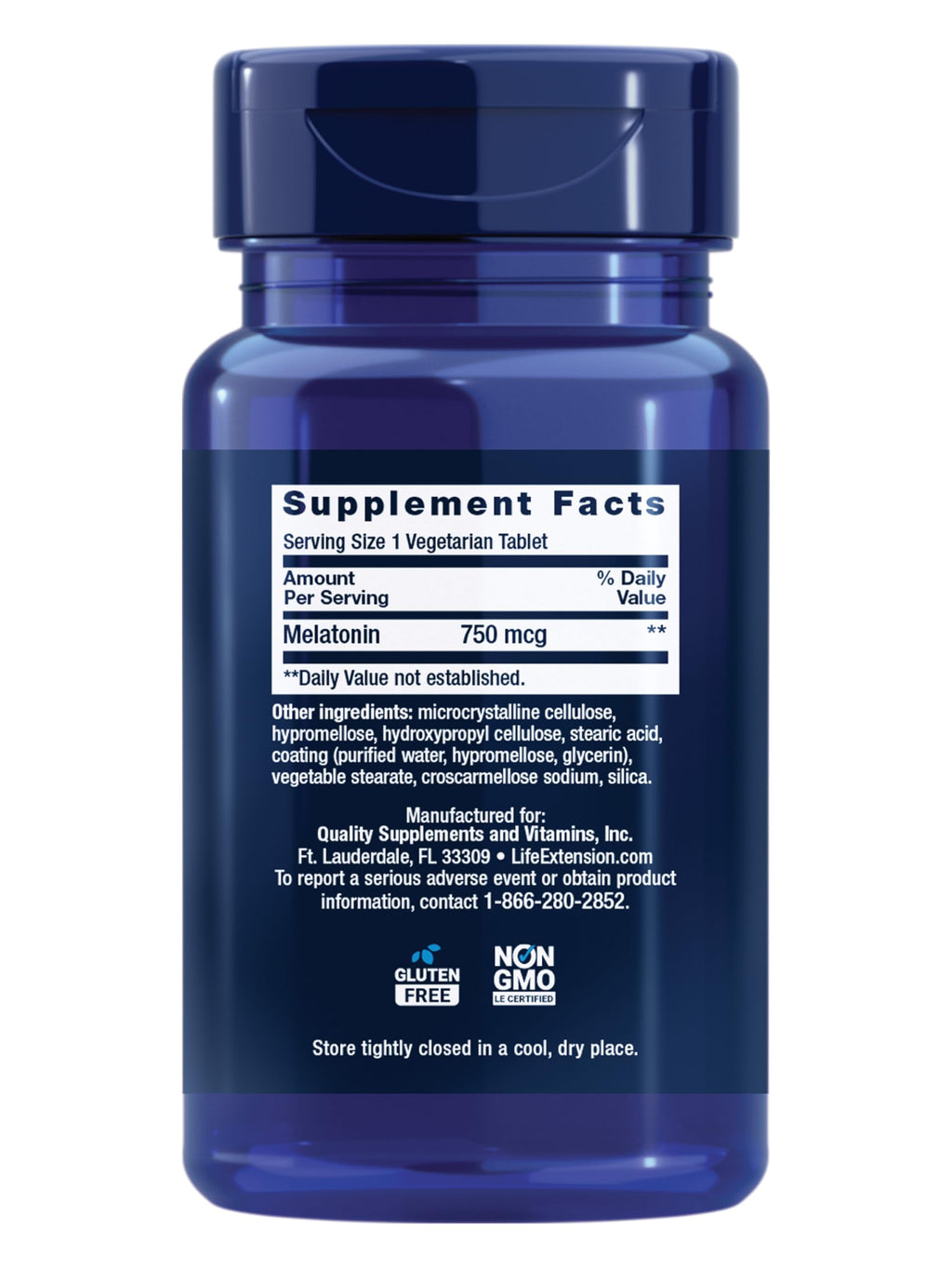 Life Extension Melatonin 6 Hour Timed Release, 750 mcg, Extended-Release Formula for Gentle Sleep Support, Healthy circadian Rhythms, Cellular Defense, Gluten-Free, Non-GMO, Vegetarian, 60 Tablets