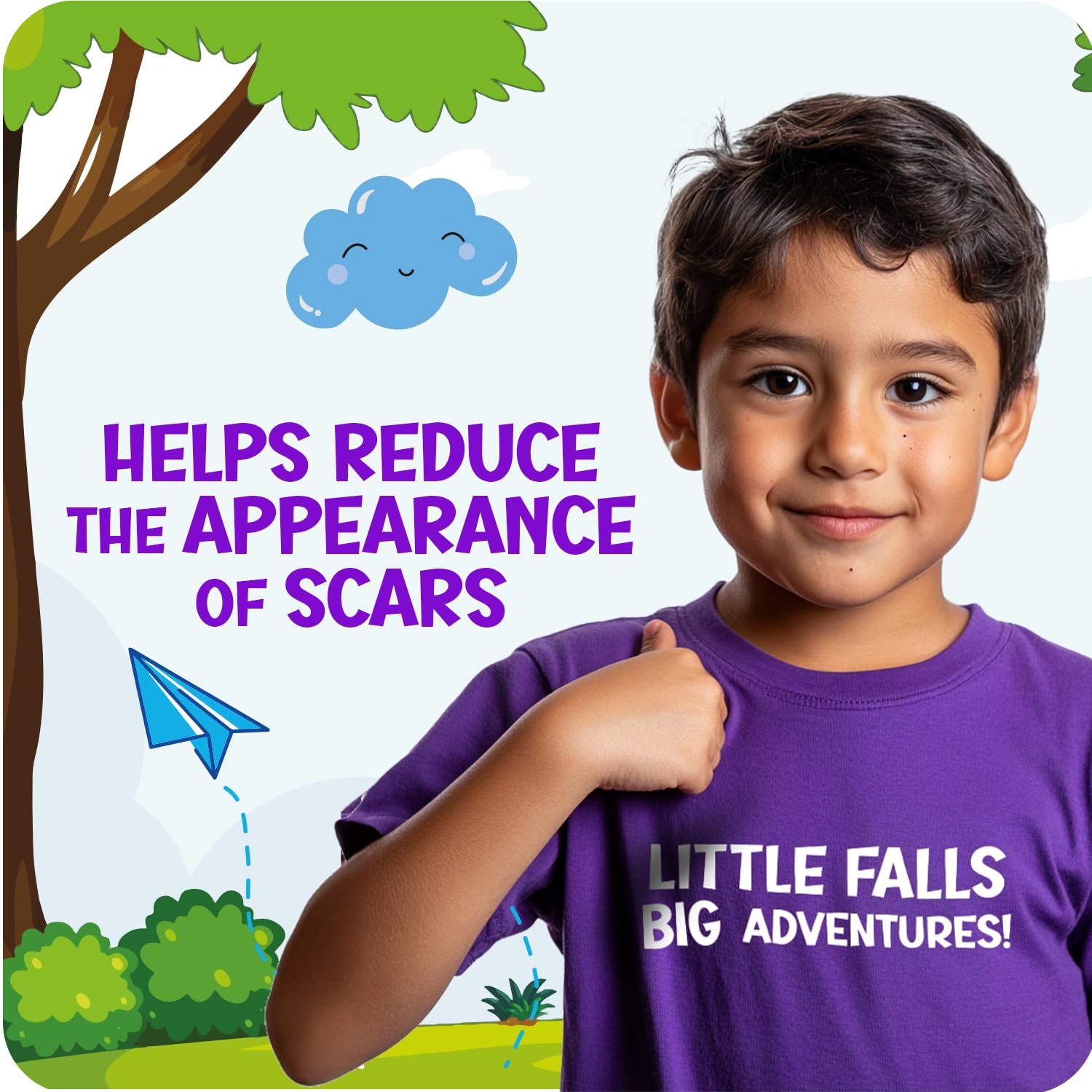 Cicatricure Advanced Scar Gel for Kids, Grape Scent, For Face & Body 1 oz