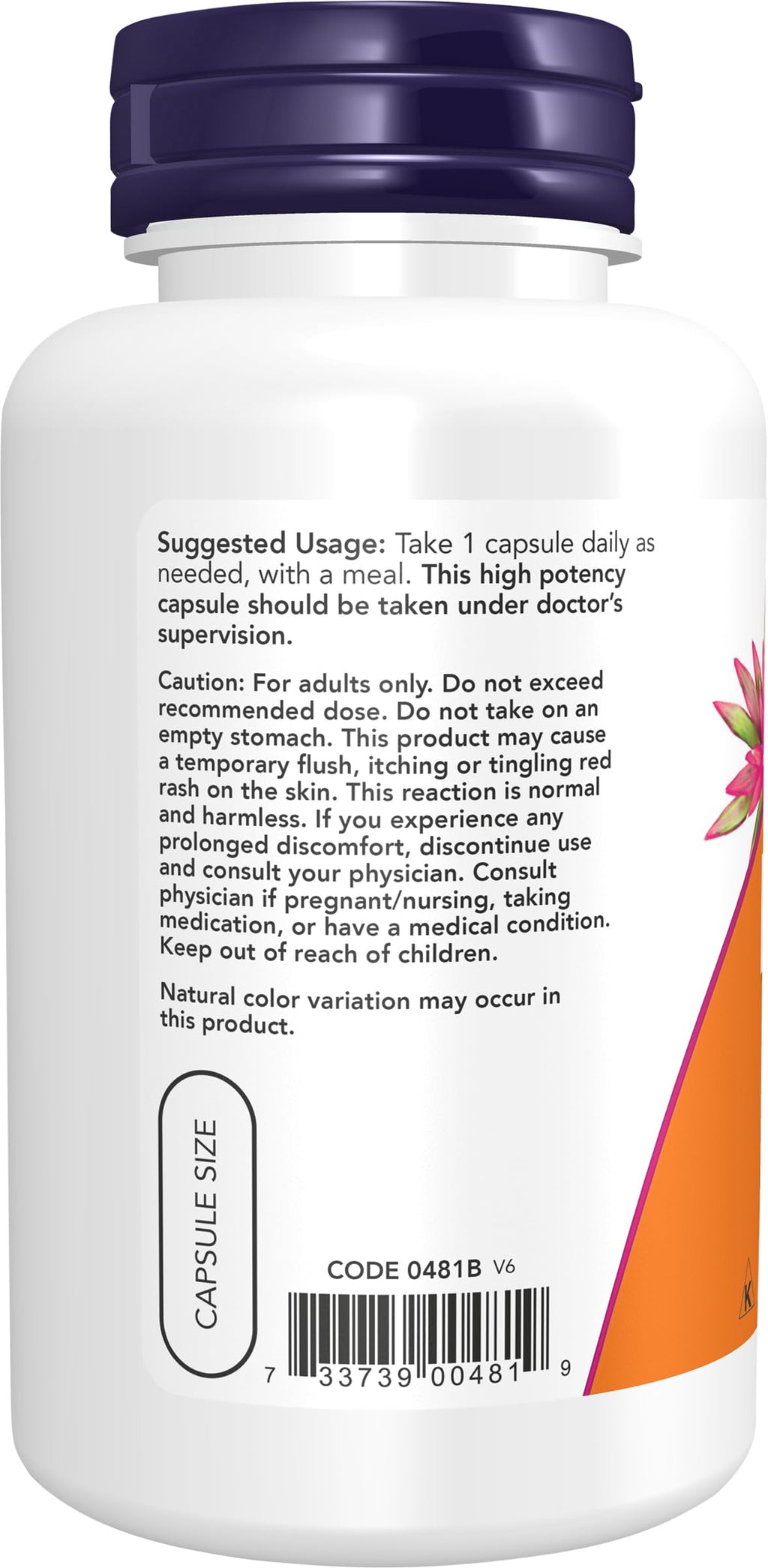 NOW Supplements, Niacin (Vitamin B-3) 500 mg, 100 Caps