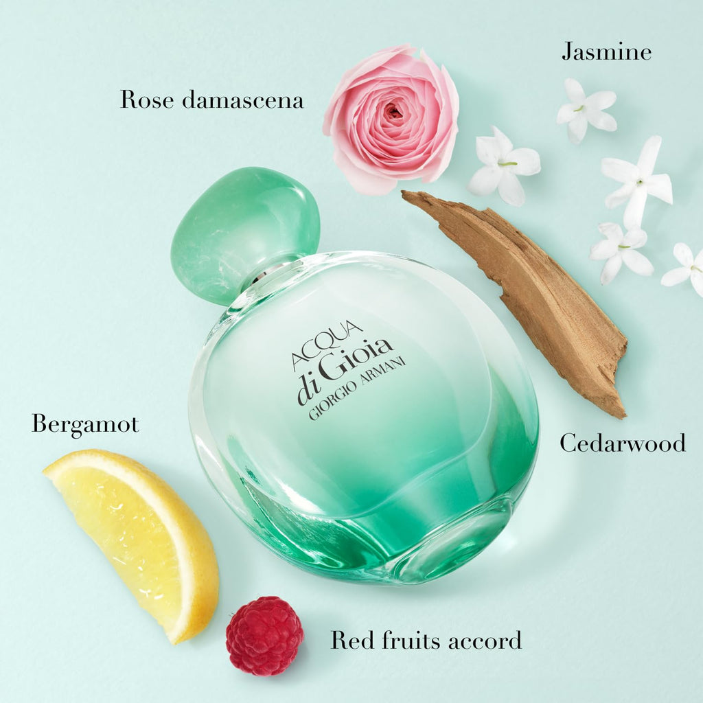 Armani Beauty – Acqua Di Gioia – Eau de Parfum Intense– – Floral Citrus Women’s Fragrance – Bergamot & Red Fruits Accord, Jasmin, Cedarwood Notes - 1.6 Fl Oz