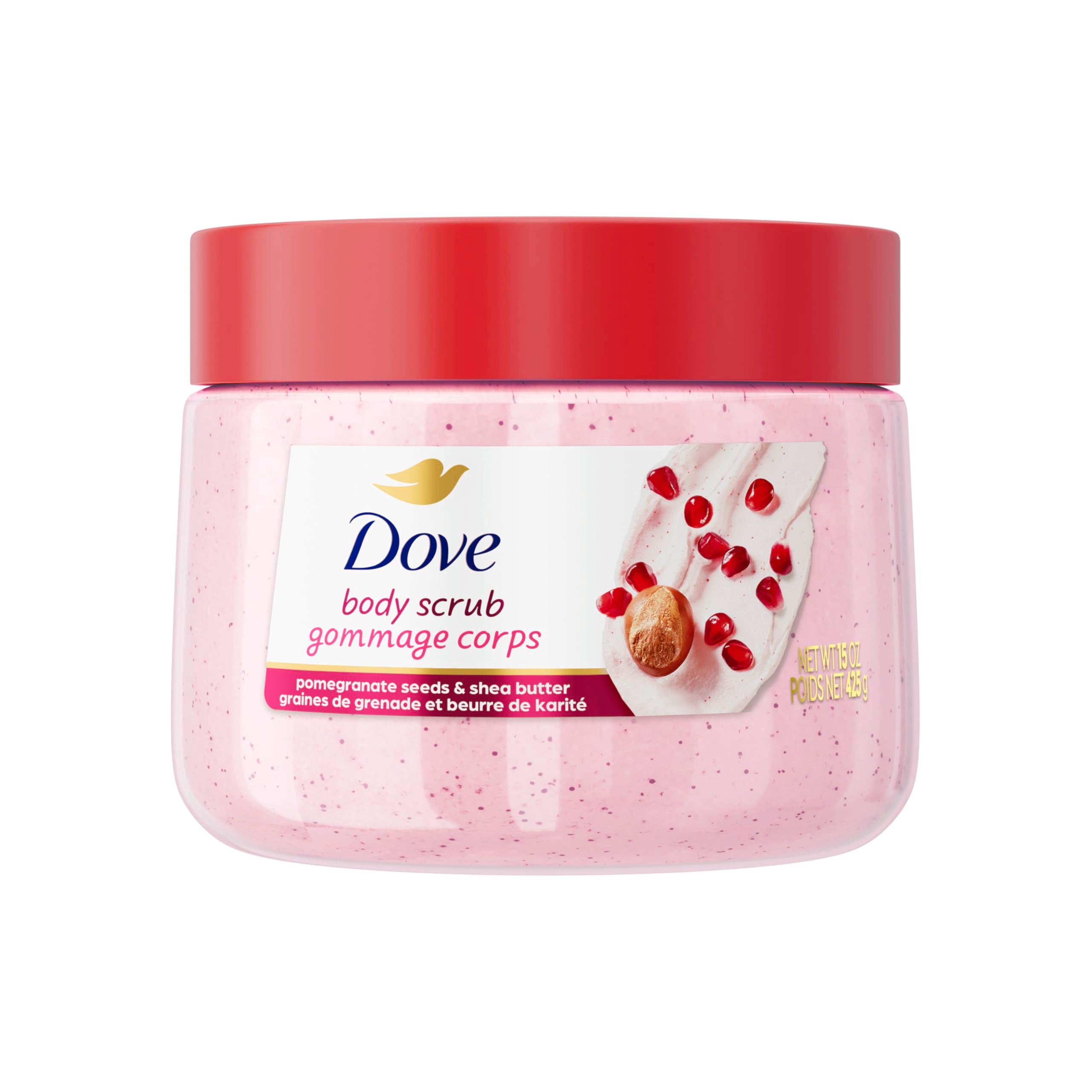 Dove Body Scrub Pomegranate & Shea Butter, 15 oz