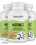 MagicMag C by NaturalSlim, Magnesium Citrate Capsules for Muscle Relaxation, Sleep Quality, Nerve Function & Electrolyte Support, Daily Magnesium Supplement for Men and Women, 100 Capsules
