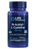 Life Extension N-Acetyl-L-Cysteine (NAC), Immune, Respiratory, Liver Health, NAC 600 mg, Potent antioxidant Support, Free-radicals, Easy to Absorb, 60 Capsules