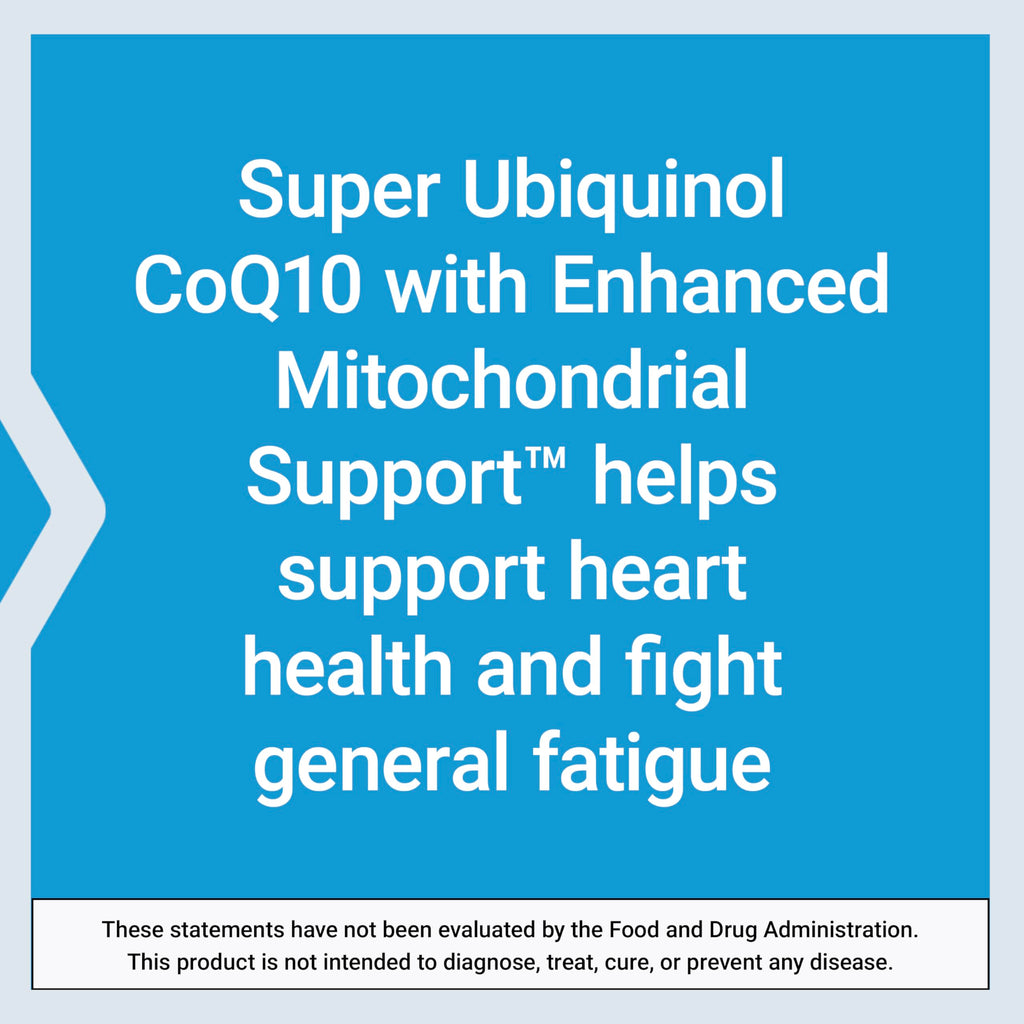 Life Extension Super Ubiquinol CoQ10 with Enhanced Mitochondrial Support, Heart Health Supplement, Maximum Absorption, 50 mg, Non-GMO, Gluten-Free, 30 softgels