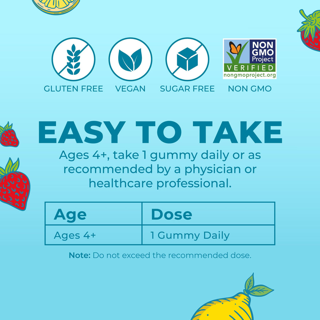 MARYRUTH'S Kids Multivitamin Gummies, Sugar Free, 2 Month Supply, Ages 4+