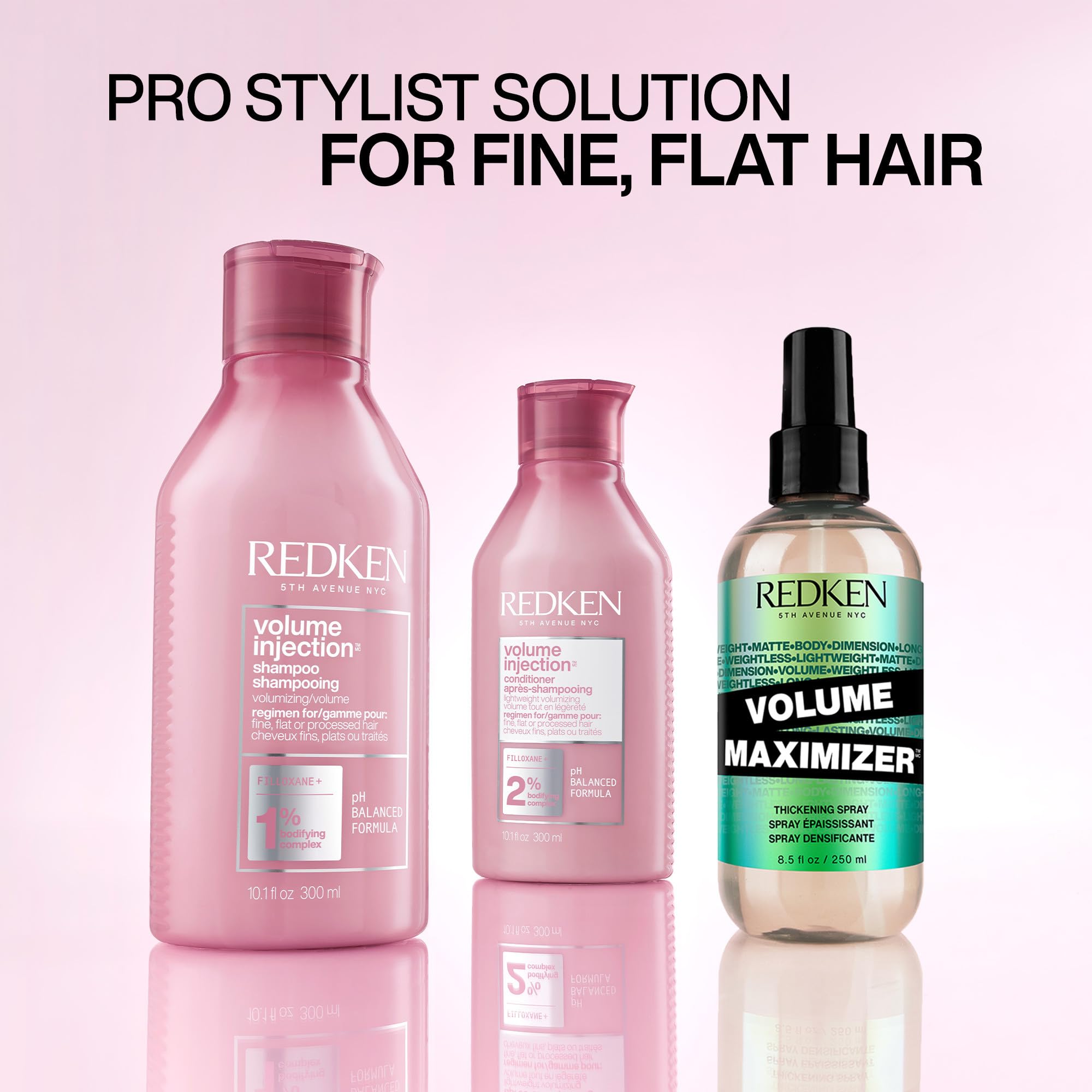 Redken Volume Injection Shampoo – For Fine Hair, 10.1 Fl Oz