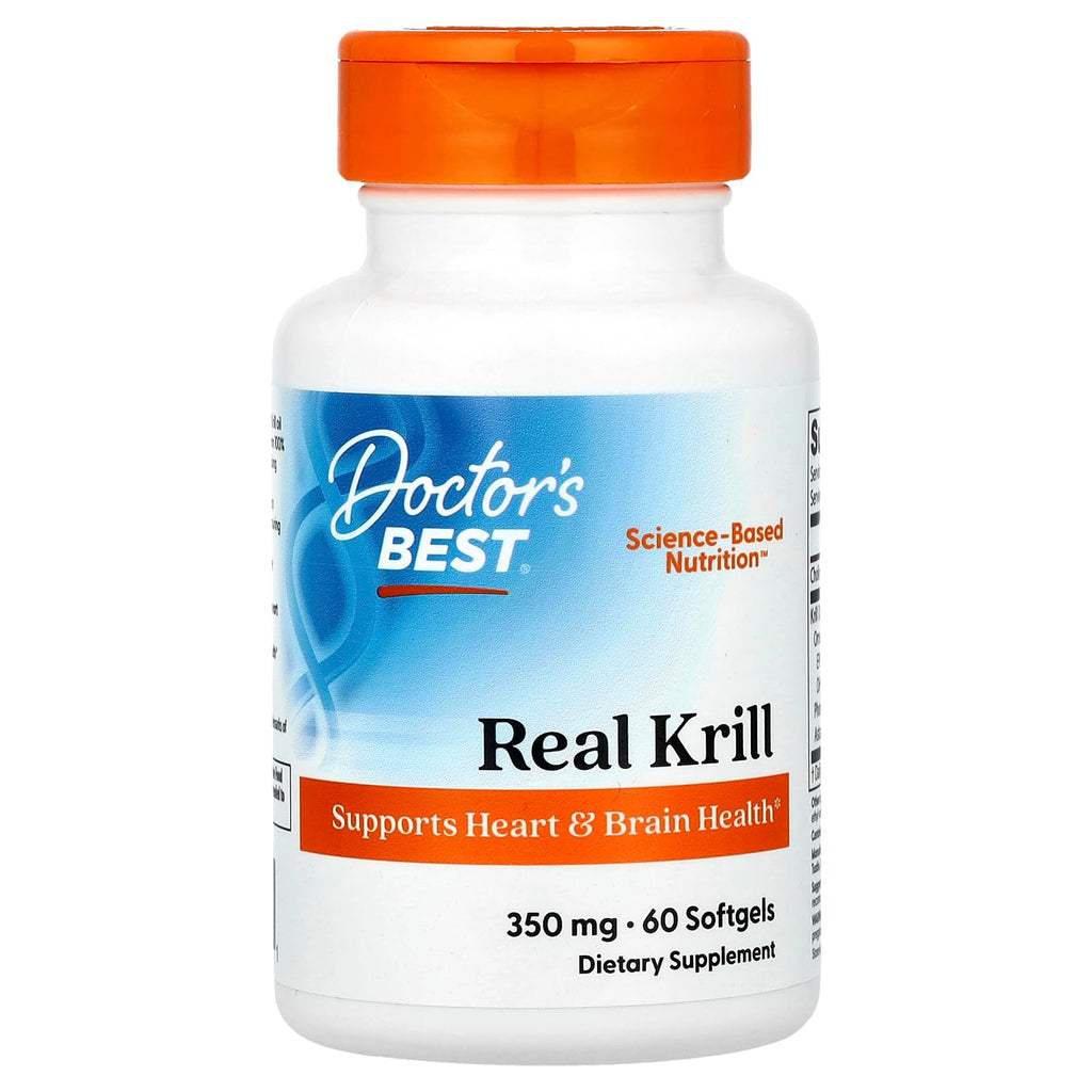 Doctor's Best Real Krill Antarctic Krill Oil Complex 350 mg/60 softgels (1-2 month supply)