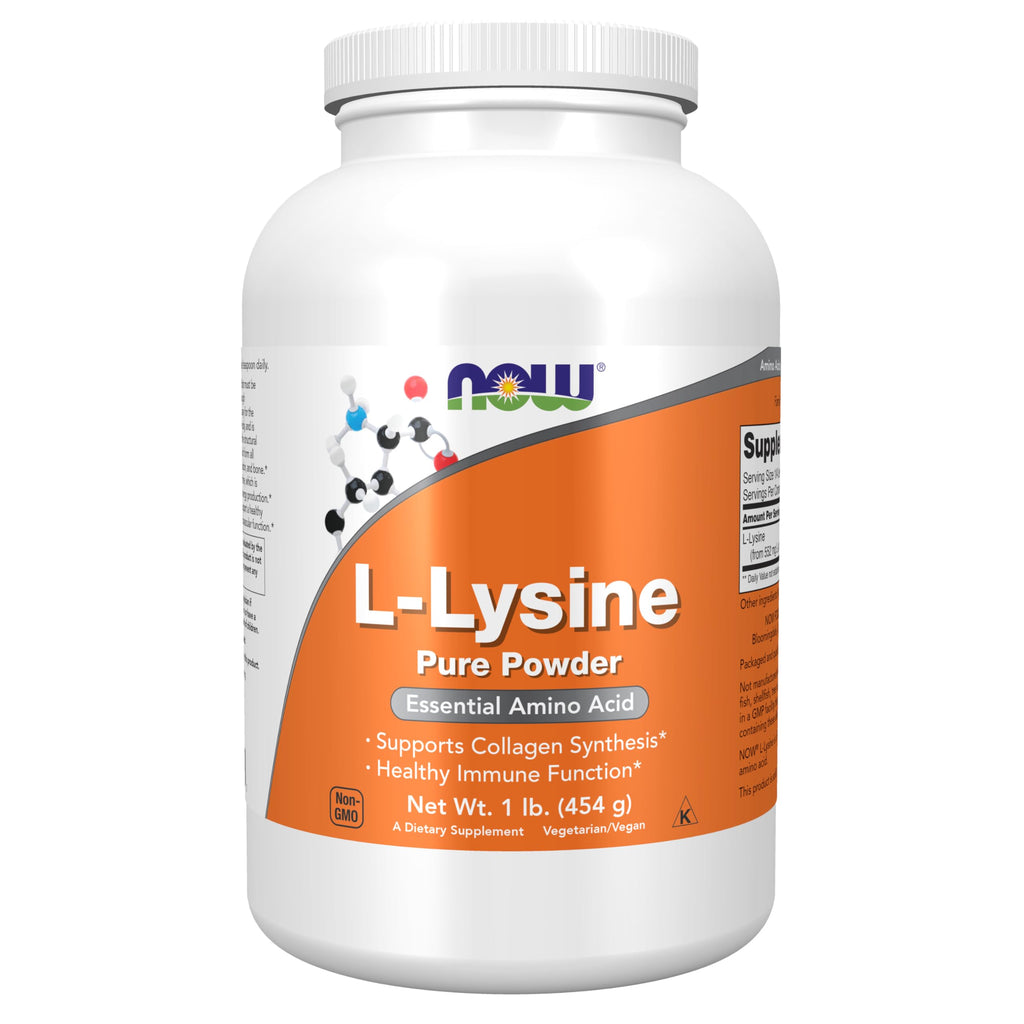 NOW Supplements, L-Lysine Powder, Amino Acid, 1 lb
