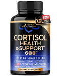 Cortisol Supplement for Women - Holy Basil | Ashwagandha | Rhodiola | L-Theanine - Plant-Based Hormone Balance - Mood, Focus & Sleep Support - Lab Tested - Vegan, Non-GMO - 120 Capsules for 4 Months