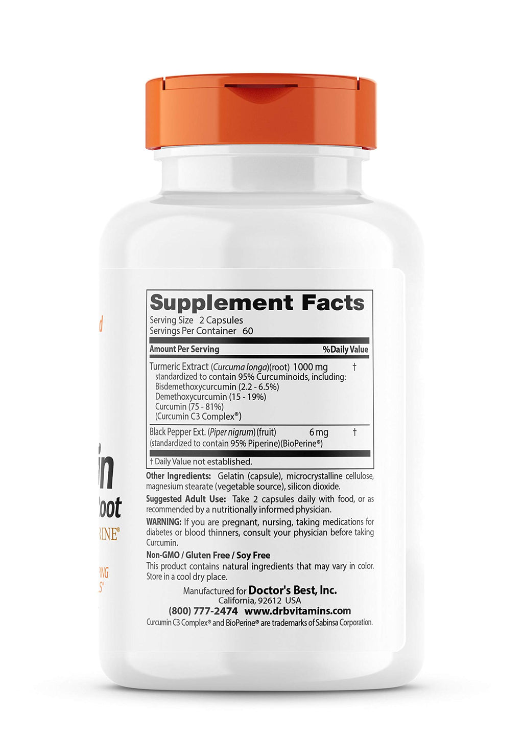 Doctors Best, Curcumin, 120 Count