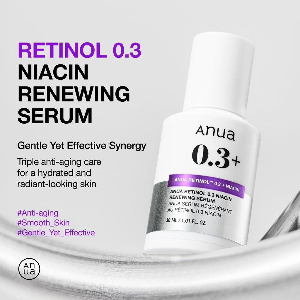 Anua Retinol Serum for Smooth & Renewed Texture, 1.01 fl oz
