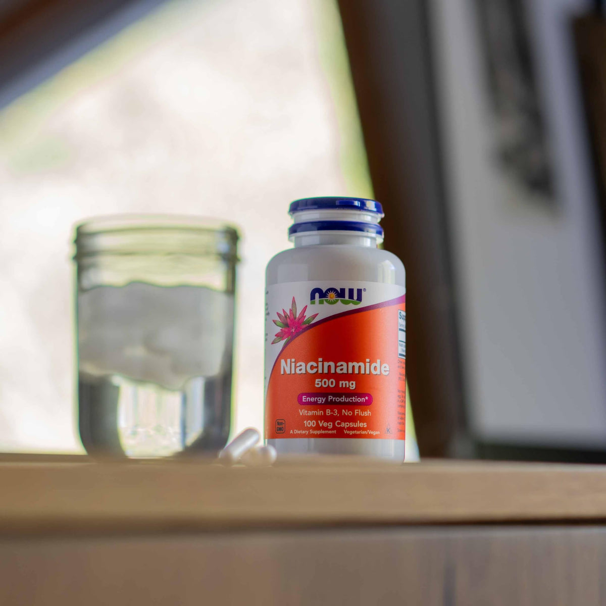 NOW Foods Supplements, Niacinamide (Vitamin B-3) 500 mg, 100 Veg Capsules